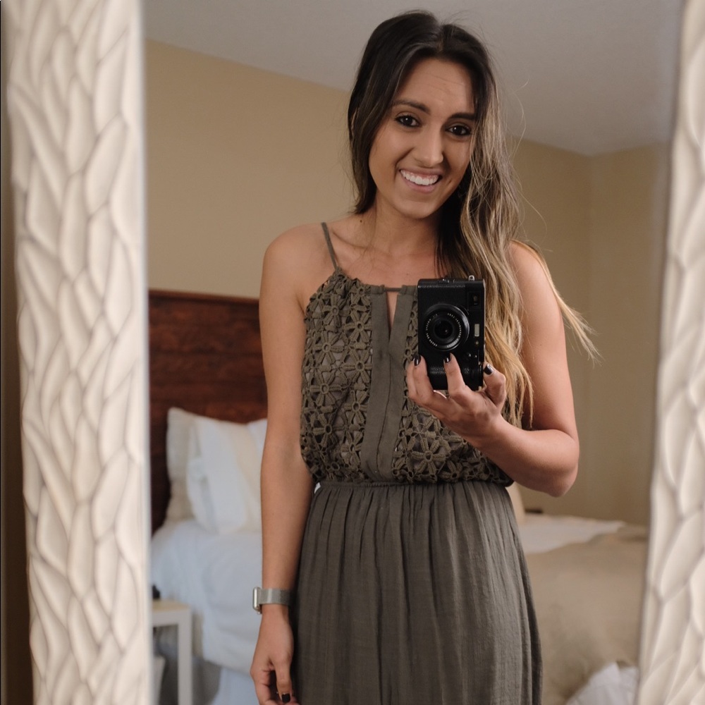 Olive maxi dress